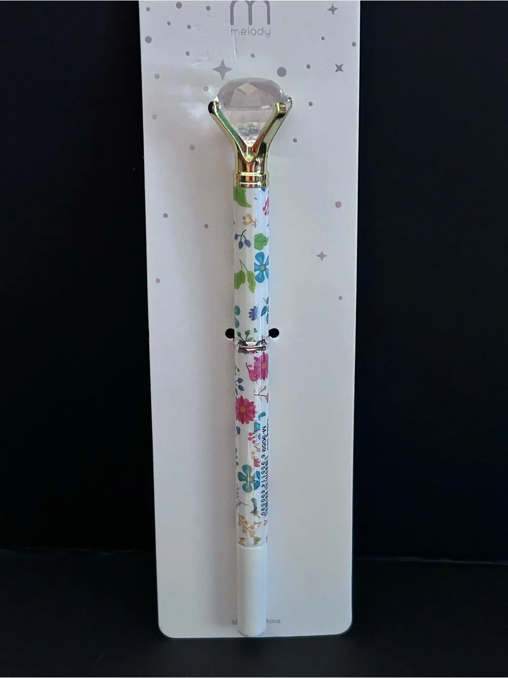 Mint Floral Diamond-Topped Pens Set of Four - Pink, Blue, Green, White - NWT